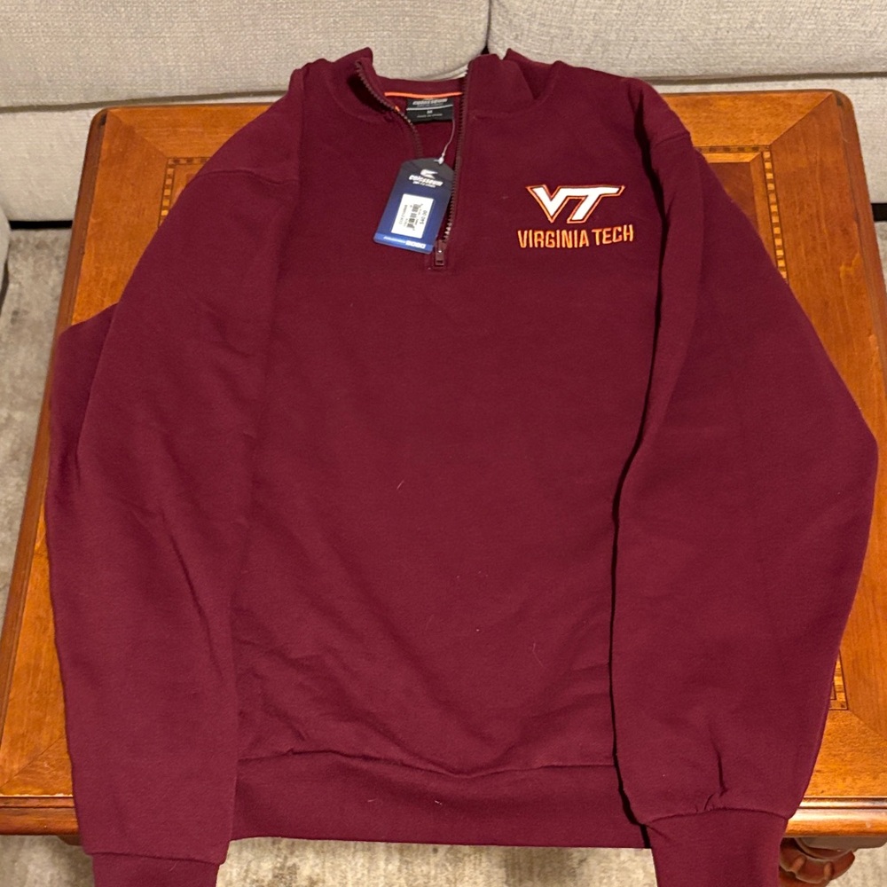 Virginia Tech Men's Maroon Zip-Up Sweater
